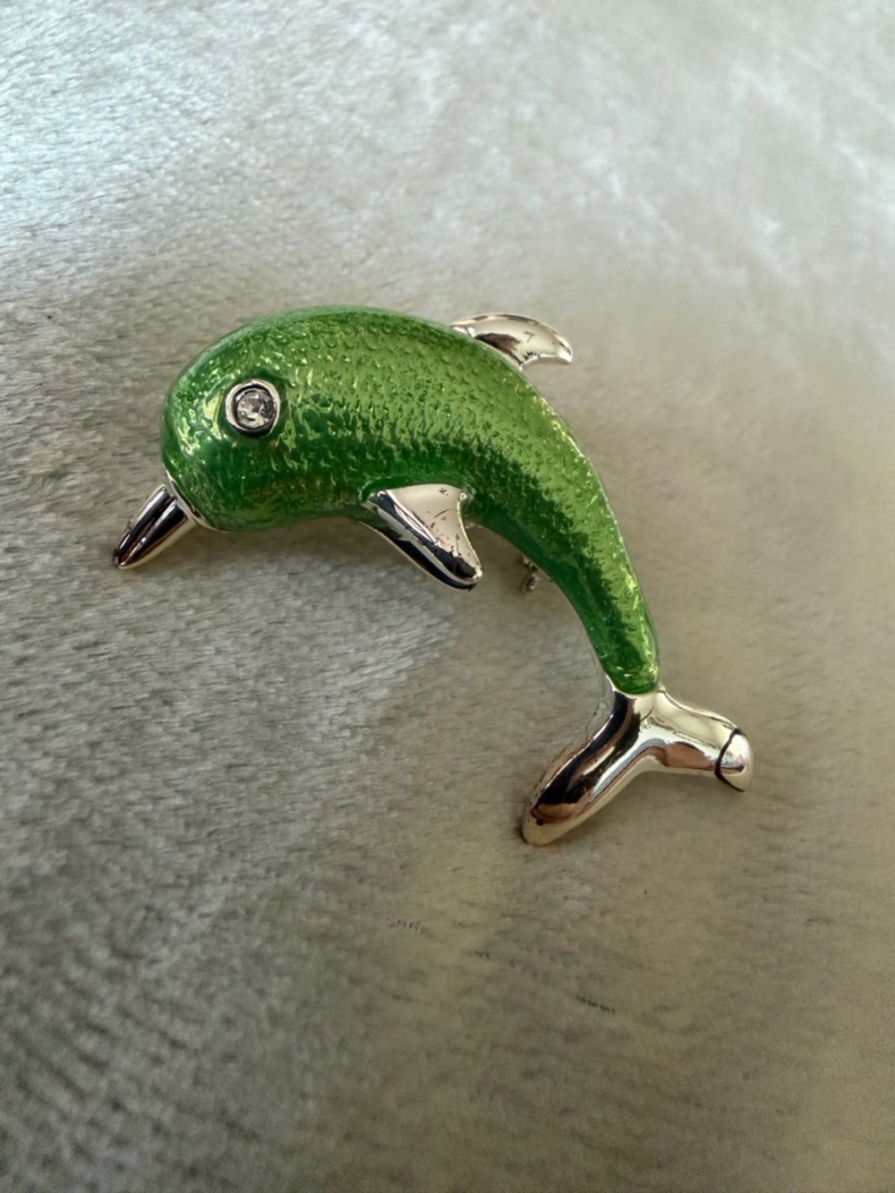 Green Dolphin Brooch